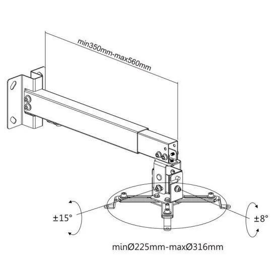 Brateck Βάση Projector Οροφής PRB-2G με Μέγιστο Φορτίο 20kg Μαύρη Brateck Βάση Projector Οροφής PRB-2G με Μέγιστο Φορτίο 20kg Μαύρη