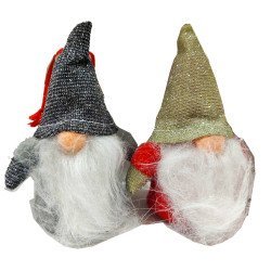 Νάνος με γκρί και μαύρο καπέλο 12εκ