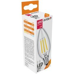 Avide led filament κερί 4w e14 360° λευκό 4000k Avide led filament κερί 4w e14 360° λευκό 4000k