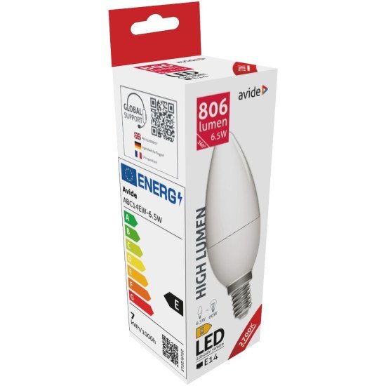Avide led κερί 6.5w e14 θερμό 2700k υψηλής φωτεινότητας Avide led κερί 6.5w e14 θερμό 2700k υψηλής φωτεινότητας