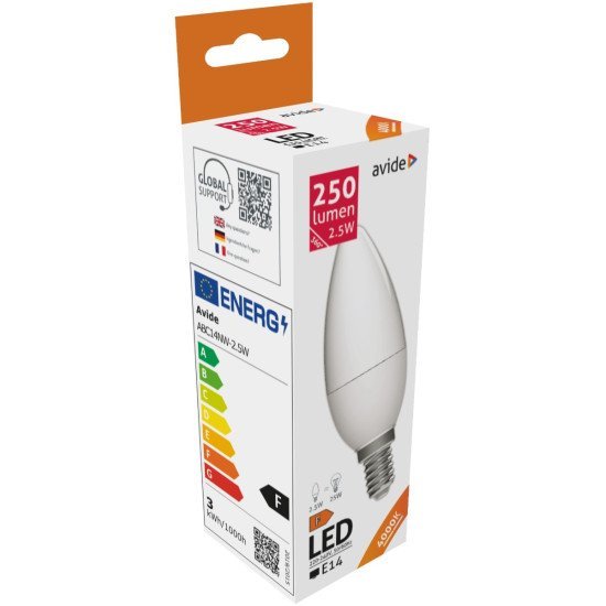 Avide led κερί 2.5w e14 λευκό 4000k υψηλής φωτεινότητας Avide led κερί 2.5w e14 λευκό 4000k υψηλής φωτεινότητας