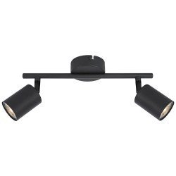 Avide φωτιστικό οροφής 2xgu10 debra μαύρο