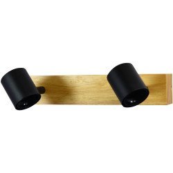 Avide φωτιστικό οροφής madeline 2xe27 θέσεων ξύλου/μαύρο