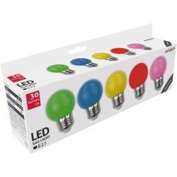 Avide διακοσμητική λάμπα led g45 1w e27 (5τμχ) (πράσινο/μπλέ/κίτρινο/κόκκινο/ρόζ) Avide διακοσμητική λάμπα led g45 1w e27 (5τμχ) (πράσινο/μπλέ/κίτρινο/κόκκινο/ρόζ)