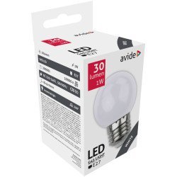 Avide διακοσμητική λάμπα led g45 1w e27 άσπρο