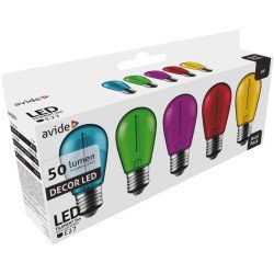 Avide Διακοσμητική Λάμπα Led Filament 1W E27 (5Τμχ) (Πράσινο/Μπλέ/Κίτρινο/Κόκκινο/Μώβ) Avide Διακοσμητική Λάμπα Led Filament 1W E27 (5Τμχ) (Πράσινο/Μπλέ/Κίτρινο/Κόκκινο/Μώβ)