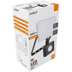 Avide Led Προβολέας Slim Smd Framelesss 10W Λευκό 4000K Φωτοκύτταρο