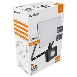 Avide Led Προβολέας Slim Smd Framelesss 20W Λευκό 4000K Φωτοκύτταρο