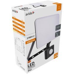 Avide Led Προβολέας Slim Smd Framelesss 30W Λευκό 4000K Φωτοκύτταρο