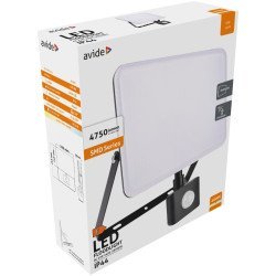 Avide Led Προβολέας Slim Smd Framelesss 50W Λευκό 4000K Φωτοκύτταρο