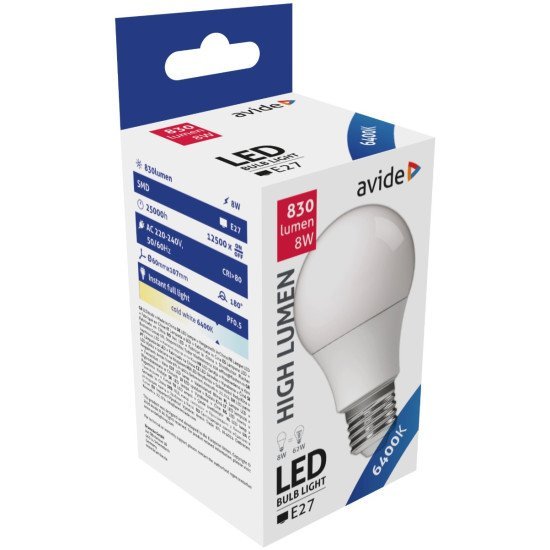 Avide led globe a60 8w e27 cw 6400k Avide led globe a60 8w e27 cw 6400k