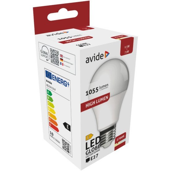 Avide Led Globe A60 9.5W E27 Ew 2700K Avide Led Globe A60 9.5W E27 Ew 2700K