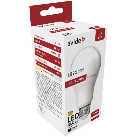 Avide led globe a60 13w e27 ww 3000k Avide led globe a60 13w e27 ww 3000k