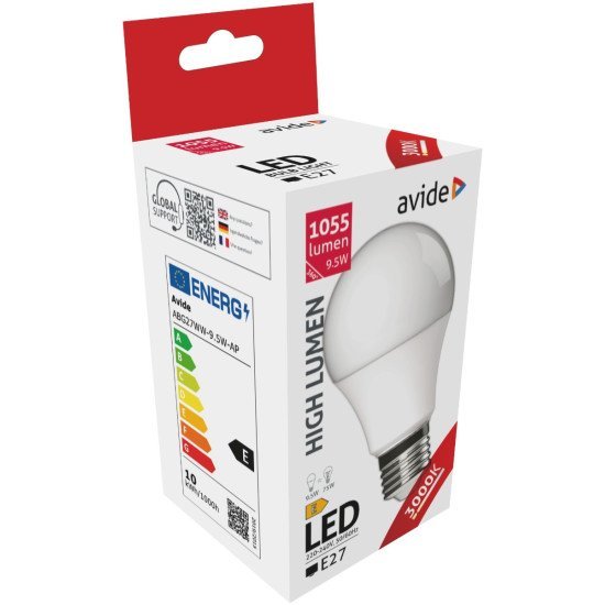 Avide led κοινή a60 9.5w e27 θερμό 3000k υψηλής φωτεινότητας