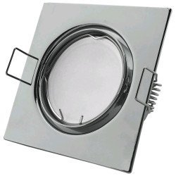 Avide gu10 πλαίσιο τετράγωνο σαγρέ χρώμιο Avide gu10 πλαίσιο τετράγωνο σαγρέ χρώμιο