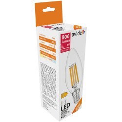 Avide led filament candle 6w e14 360° nw 4000k high lumen