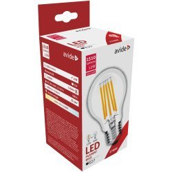 Avide Led Filament 12W E27 A65 360° Θερμό 2700K Υψηλής Φωτεινότητας