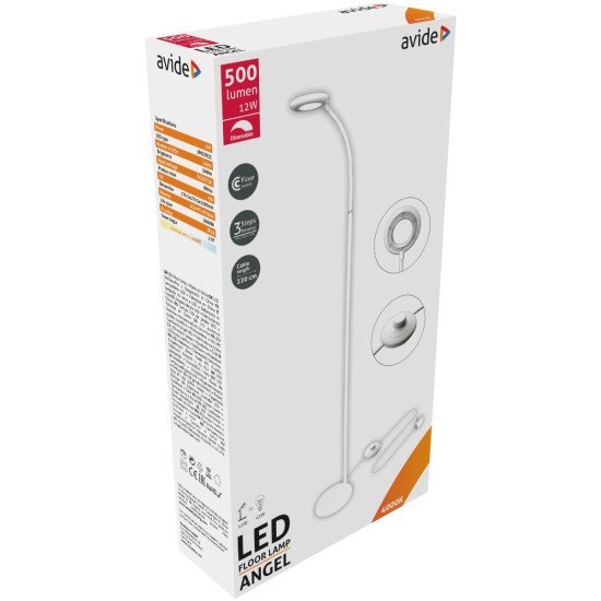 Avide led φωτιστικό δαπέδου angel 12w λευκό 4000k άσπρο Avide led φωτιστικό δαπέδου angel 12w λευκό 4000k άσπρο