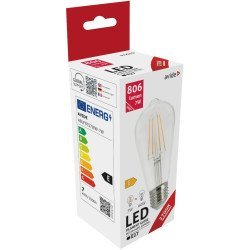 Avide led filament st57 7w e27 360° θερμό 2700k