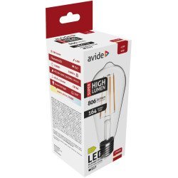 Avide Led Filament St58 4.9W E27 Θερμό 2700K Super Υψηλής Φωτεινότητας