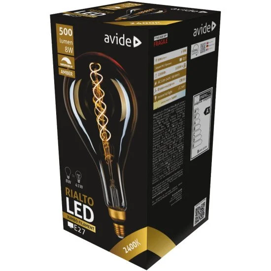 Avide jumbo rialto 8w e27 2400k ντιμαριζόμενο 160x320mm Avide jumbo rialto 8w e27 2400k ντιμαριζόμενο 160x320mm