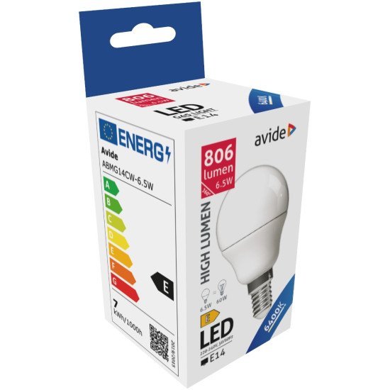 Avide led σφαιρική g45 6.5w e14 ψυχρό 6400k υψηλής φωτεινότητας Avide led σφαιρική g45 6.5w e14 ψυχρό 6400k υψηλής φωτεινότητας