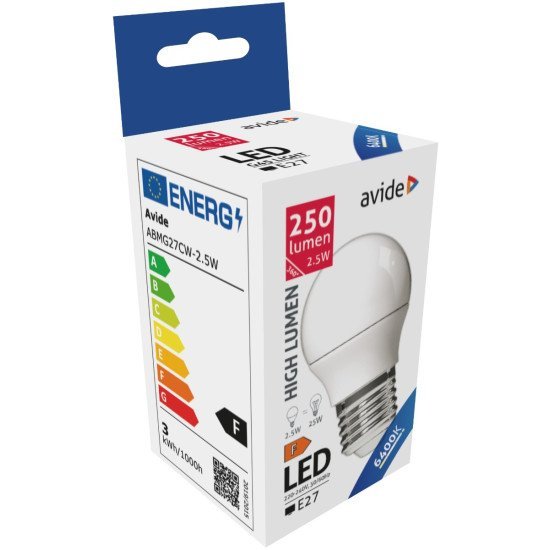 Avide Led Σφαιρική G45 2.5W E27 Ψυχρό 6400K Avide Led Σφαιρική G45 2.5W E27 Ψυχρό 6400K
