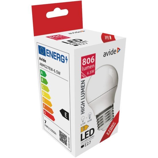 Avide led σφαιρική g45 6.5w e27 θερμό 2700k υψηλής φωτεινότητας Avide led σφαιρική g45 6.5w e27 θερμό 2700k υψηλής φωτεινότητας