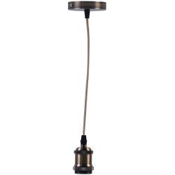 Avide Κρεμαστό Φωτιστικό Οροφής Socket Bronze 1Xe27