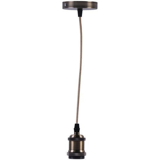Avide Κρεμαστό Φωτιστικό Οροφής Socket Bronze 1Xe27 Avide Κρεμαστό Φωτιστικό Οροφής Socket Bronze 1Xe27