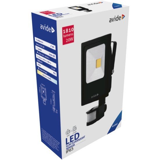 Avide Led Προβολέας Cob 20W Ψυχρό 6400K Φωτοκύτταρο Avide Led Προβολέας Cob 20W Ψυχρό 6400K Φωτοκύτταρο