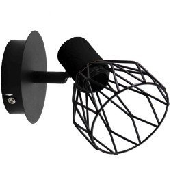 Avide φωτιστικό τοίχου ivy 1xe14 socket μαύρο