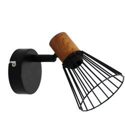 Avide φωτιστικό τοίχου luna 1xe14 socket μαύρο