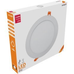 Avide led φωτιστικό οροφής χωνευτό στρογγυλό αλουμίνιο 18w λευκό 4000k