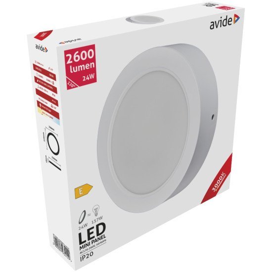Avide Led Φωτιστικό Οροφής Χωνευτό Στρογγυλό Πλαστικό 24W Θερμό 3000K Avide Led Φωτιστικό Οροφής Χωνευτό Στρογγυλό Πλαστικό 24W Θερμό 3000K