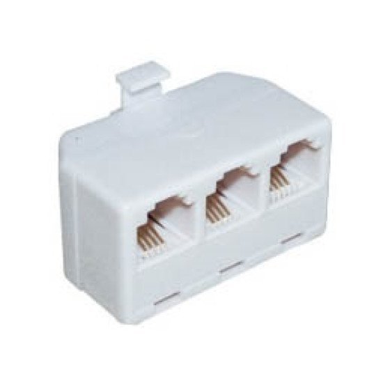 Adaptor Τηλεφωνου Αρσενικο Σε 3 Θηλυκα