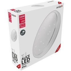 Avide led μοντέρνα πλαφονιέρα οροφής ip44 alice 18w 330*100mm θερμό 3000k