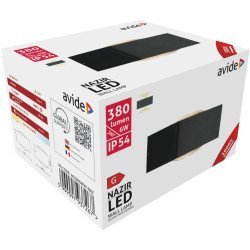Avide εξωτερικό φωτιστικό τοίχου nazir led 6w θερμό 3000k ip54