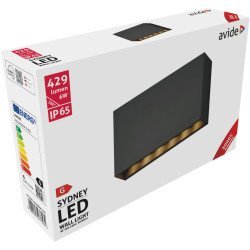 Avide εξωτερικό φωτιστικό τοίχου sydney led 6w θερμό 3000k ip65 20cm