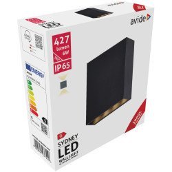 Avide εξωτερικό φωτιστικό τοίχου sydney 2 way led 6w θερμό 3000k ip65 13cm