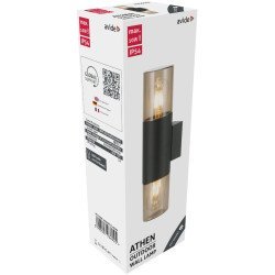 Avide εξωτερικό φωτιστικό τοίχου athen 2xe27 ip54