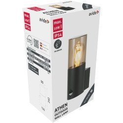 Avide εξωτερικό φωτιστικό τοίχου athen φωτοκύτταρο 1xe27 ip54