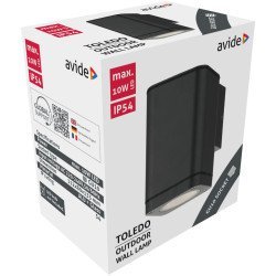 Avide εξωτερικό φωτιστικό τοίχου toledo 1xgu10 ip54