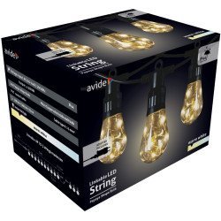 Avide Εξωτερική Γιρλάντα 5M Papaya Θερμό Με Δυνατότητα Επέκτασης