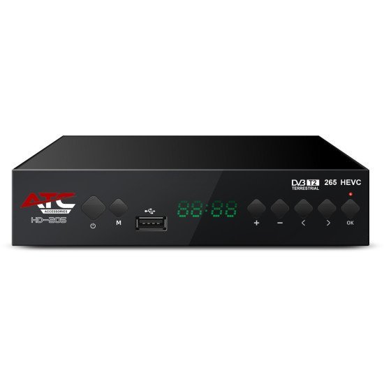 Atc επίγειος δέκτης atc hd-205 t2 h.265 Atc επίγειος δέκτης atc hd-205 t2 h.265
