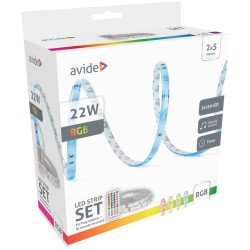 Avide led ταινία blister 12v 22w rgb 2x5.0μ με έλεγχο μουσικής + ir τηλεχειριστήριο Avide led ταινία blister 12v 22w rgb 2x5.0μ με έλεγχο μουσικής + ir τηλεχειριστήριο