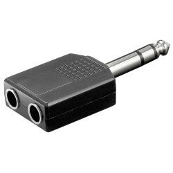 Adaptor stereo 6.35mm / 2x stereo 6.35mm θηλ