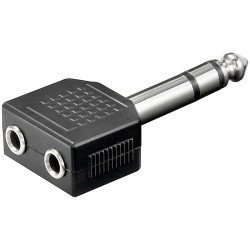 Adaptor stereo 6.5mm σε 2 stereo 3.5mm θηλ.