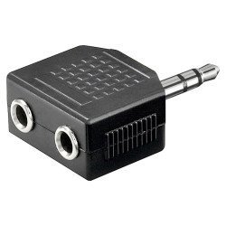 Adaptor stereo 3.5mm σε 2 stereo 3.5mm θηλ.