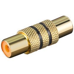 Μουφα rca μονη θ/θ gold μαυρη Μουφα rca μονη θ/θ gold μαυρη